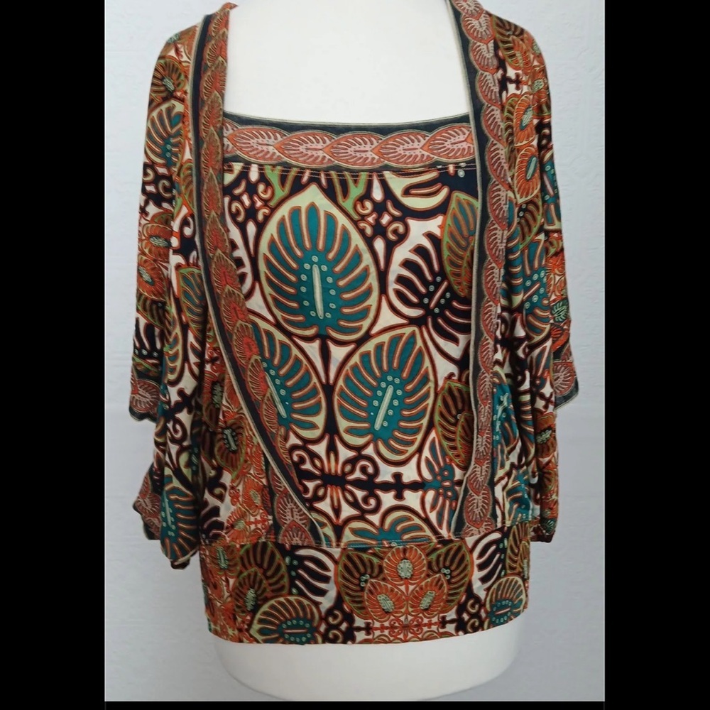 Vintage Jean Paul Gaultier Soleil Kimono Style Blouse, Multi, Size Large, EUC - Picture 3 of 10